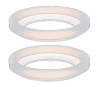 Lurrose Steam Gasket Seal Sealing Silicone 2pcs Replacement White for 51mm and Reusable Snug Espresso Machine Stovetop Coffee Maker Pots for Filter and Grouphead
