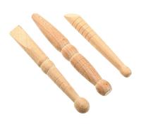 Lurrose Sticks Side Edges Wooden Massage Reflexology Foot 3pcs Round Pointed for Effective Fatigue Relief Reduction Plantar Fasciitis