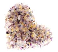 Lurrose Stone Rock Chunk Small Polished Fluorite Chips Versatile Use Will Not Produce Debris Decorative Gravel for Fish Tank Home Decor Terrarium Supplies 200g/pack