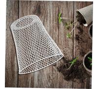 Lurrose Sturdy Iron Garden Plant Cage Multi-use Plant Protector Cover for Vegetables Fruits and Flowers Lightweight White Wire Basket for Outdoor Growing and Seedling Care