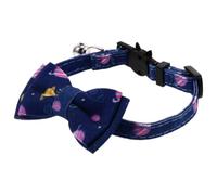 Lurrose Stylish Nylon Cat Collar with Removable Bowtie and Bell, Creative Kitten Bowtie Collar for Pets, for Party and Holiday Use, Adjustable and Comfortable Design