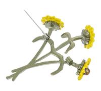 Lurrose Sunflower Pin Clothes Badge Decorative Brooch Pin Delicate Flower Shaped Alloy Material Outfits Decoration Add Charm and Elegance Suitable for Dinner Parties