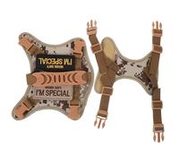 Lurrose Tactical Cat Walking Harness with Padded Adjustable Vest for Escape Outdoor Use Soft for Cats and Small Dogs Dog Harness with Pouches for Secure Adventures