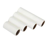 Lurrose Tearable Sticky Paper Cleaning Tape 19cm 4 Pcs with Advanced Coating Technology and Oblique Tearing Design White Paper and Hot Melt Glue Sheets for Pet Hair Remover Rollers
