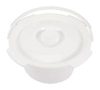 Lurrose Thickened Urinal Bucket with Lid and Handle, White Pp Chamber Pot for Elderly, Suitable for Bedside Commodes and Bathroom Use, Sturdy and Portable Urine Storage Pot