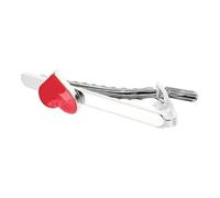 Lurrose Tie Clip and Enhances Professional Charm for Men, Keeps Tie in Place Alloy Heart Shaped Minimalist Design for Valentine's Day and Special Occasions
