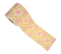 Lurrose Toilet Paper Roll Toilet Rolls Bamboo Pulp Decorative with Rose Pattern, Soft Bulk Buy Holiday Essential Tissue Paper with Creative and Delicate for Party and Home Decorations