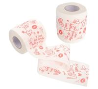 Lurrose Toilet Roll Unique for Valentines 2pcs Soft Paper Tissue Creative Romantic Design, Comfortable and Holiday Paper Towels for Valentine's Day and Weddings Bathroom Accessory