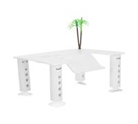 Lurrose Tortoise Resting Platform with Suction Cups, Abs Material Turtle Basking Terrace Providing Comfortable Basking Area, Suitable for Most Turtle Tanks and Terrariums