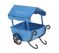 Lurrose Toy Stroller for Boys and Girls Garden Decor Tinplate Craft Model for Outdoor Play and Photography Props Cart for Little Hands