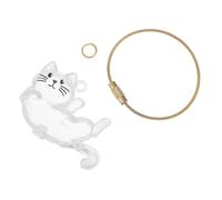 Lurrose Transparent Cat Hair Storage Box Keychain Compact Pet Hair Keepsake Holder for Memorials with Keyring for Dog and Collection Lightweight Easy to Carry for Pet Owners