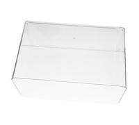 Lurrose Transparent Plastic Turtle Terrarium Small Rectangular Fish Tank for Desktop Micro Landscape Easy to Clean Pet Aquarium for Betta Goldfish Office Desk Decor with Crystal Clear View