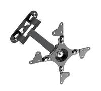 Lurrose Tv Wall Mount Bracket for Screens Foldable Swivel LCD Monitor Holder Space-saving Black Wall-mounted Stand for Living with Easy Installation and Secure Construction