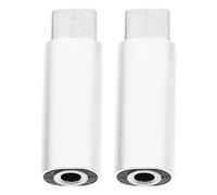 Lurrose Type C to 3.5mm Audio Adapter 2pcs, Compact Headphone Jack Converter for USB C Devices, Sturdy Aluminium Alloy Material, for Music Listening and Calls