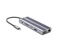 Lurrose Type C USB Hub Portable Data Hub with Multi Ports Supports Mouse Keyboard USB Drives and More Easy Plug Play No Driver Needed for Media Access