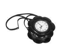 Lurrose Unique Steampunk Clock Shaped Handbag for Women Black Pu Leather Crossbody Bag with Multiple Internal Compartments and Dual Use for Casual Outings