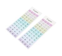 Lurrose Universal Customisation Stickers Laptop English for Keyboard and 2 Sheets Abs Material Easy Attach with No Glue Remain and Language Desktop Keyboards