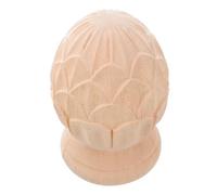 Lurrose Unpainted Pineapple Wood Finial for Staircase European Style Carved Bed Post Finials Sturdy DIY Craft Decoration Symbolizing Prosperity and Fortune