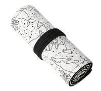 Lurrose up Pencil Bag Canvas Pencil Case Slots School Stationery Pouch for Boys and Girls Students Artists