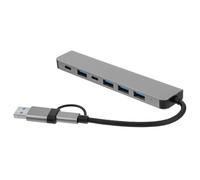 Lurrose USB Type C with Abs Material for Faster Data Transfer 7 in 1 Multi-port USB Adapter and Connect Multiple Devices for Laptops Suitable for Work and Travel