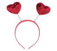 Lurrose Valentine Heart Headband Red Love Heart Headband Valentines Day Hair Hoops Love Heart Hair Accessories for Women Valentine's Party