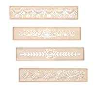 Lurrose Vine Scroll Leaf Wall Stencil Template for Furniture Painting - Reusable Botanical Scrapbooking Stencil for Wood Signs and Spray Painting Crafts