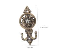 Lurrose Vintage Alloy Sunflower Curtain Tiebacks Hooks for Drapes Metal Wall-mounted Curtain Holders with Screws Multi-function Decorative Hooks for Bedroom and Window Organization