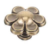 Lurrose Vintage Cabinet Knob Flower Shape Zinc Alloy Single Hole Decorative Knob Easy to Install Light Weight Dresser Handle for Cabinet and Drawer