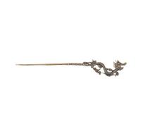 Lurrose Vintage Copper Hairpin with Dragon Pattern Elegant Hair Chopstick and Dredge Device for Women Portable Antique Style Hair Accessory