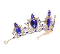 Lurrose Vintage Crown Headdress in Baroque Style Featuring Rhinestone Details for Brides Princess-themed Parties Cosplay Events as Party Headband Bridal Hair Accessory