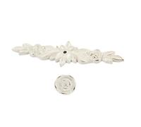 Lurrose Vintage Floral Ivory White Zinc Alloy Rose Cabinet Knob Drawer Pull Handle for Cupboard Doors, Euro Style Door Handles for Home Furniture