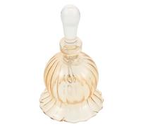 Lurrose Vintage Glass Hand Bell Decorative Crystal Dinner Bell for Restaurant Service Wedding Receptions Holiday Decor Festive Blessing