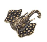 Lurrose Vintage Solid Brass Elephant Shape Cabinet Handle with Comfortable Grip and Versatile Decor for Cupboard and Dresser, Elegant Antique Brass Drawer Pull with Refined Artistry