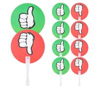 Lurrose Voting Paddles Yes No 20Pcs Reusable Plastic Handheld Signs for Teacher Use in Educational Games and Classroom Judging