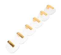Lurrose Wall Mounted Coat Hooks for Living Room and Kitchen, Adhesive Mounted Coat Rack with 6 Hooks, Sturdy Pet Material, Easy to Care, Suitable for Holding Scarfs and Keys, Golden