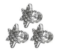 Lurrose Watch Band Decorative Accessories and Silver Alloy Five-pointed Star 3pcs Decor Nails for Lightweight Not Easy to Fade Smartwatch Strap for Personalising Bands