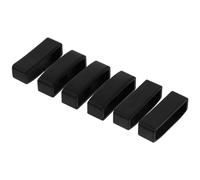 Lurrose Watch Band Fastener Tpu Black 22Mm Wide 6Pcs Replacement Keeper Loops Compatible Fenix5 Fenix6 Sports Wristbands