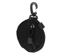 Lurrose Waterproof Key Storage Bag Inside Pockets, Cylindrical Polyester Outdoor Coin Pouch for Travel and Expedition Use