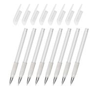 Lurrose Waterproof Skin Marking Single Head Pens for Tattooing 8pcs Set White Plastic for Piercing and Lip Use