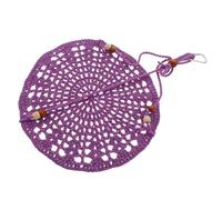 Lurrose Wear-resistant Purple Reptile Hammock Bed Made of Cotton Rope, Washable Lizard Hanging Hammock Suitable for Bearded Dragons and Geckos as Summer Swing