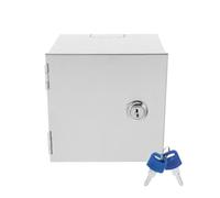 Lurrose Weatherproof Stainless Steel Safety Electric Socket Protection Box Lockable Anti-Theft Outdoor Outlet Cover with Key for Secure Exterior Use Assorted Style