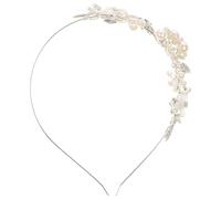 Lurrose Wedding Bride Rhinestone Headband Insert Flower Crystal Headband Bridal Headpieces Hair Accessory for Lady Party Decor