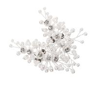 Lurrose Wedding Pearl Flower Shoe Clips Alloy Decorative Reusable 1 Pair Bridal Shoe Accessories for Wedding and Engagement for Women