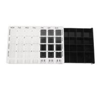 Lurrose Weekly Pill Organiser Box with 28 Grids Made of Sturdy Pp Material, Designed for Easy to Carry Medicine Storage and Organising at Home or Travel, for Keeping Your