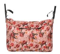 Lurrose Wheelchair Storage Bag and Reinforced Wide Straps Brown Polyester with Multi-Pocket Structure Abrasion Resistant Hanging Organizer for Seniors During Park Visits