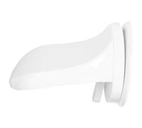 Lurrose White Plastic Foot Rest Shower Pedal with Strong Suction Ability No Drilling Design Comfortable Feet Supporting Rack for Daily Showers