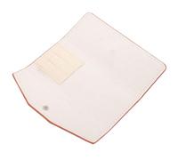 Lurrose White Pu Leather Eyelash Tweezer Case 15x6.5cm Lash Tweezer Organizer Portable Storage Holder for Eyelash Extensions Travel
