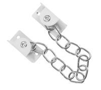 Lurrose Window Chain Lock 23.5cm Cold Rolled Steel White Removable No-Drill Safety Lock for Casement Windows and Doors Anti-Theft for Home Security