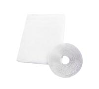 Lurrose Window Fly Screen Mesh Curtain, White Nylon Adhesive Stripe Screen, Self-Adhesive Hook and Loop Pasted Stripe, Easy to Fit, 1 Sheet, Keep Insects Out for Windows