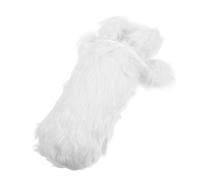 Lurrose Wine Bottle Cover Christmas Decoration Bag Reusable White Plush Fabric Beautiful Party Tableware Accessory for Wine and Beer Bottles Suitable for Carnivals and Hotels
